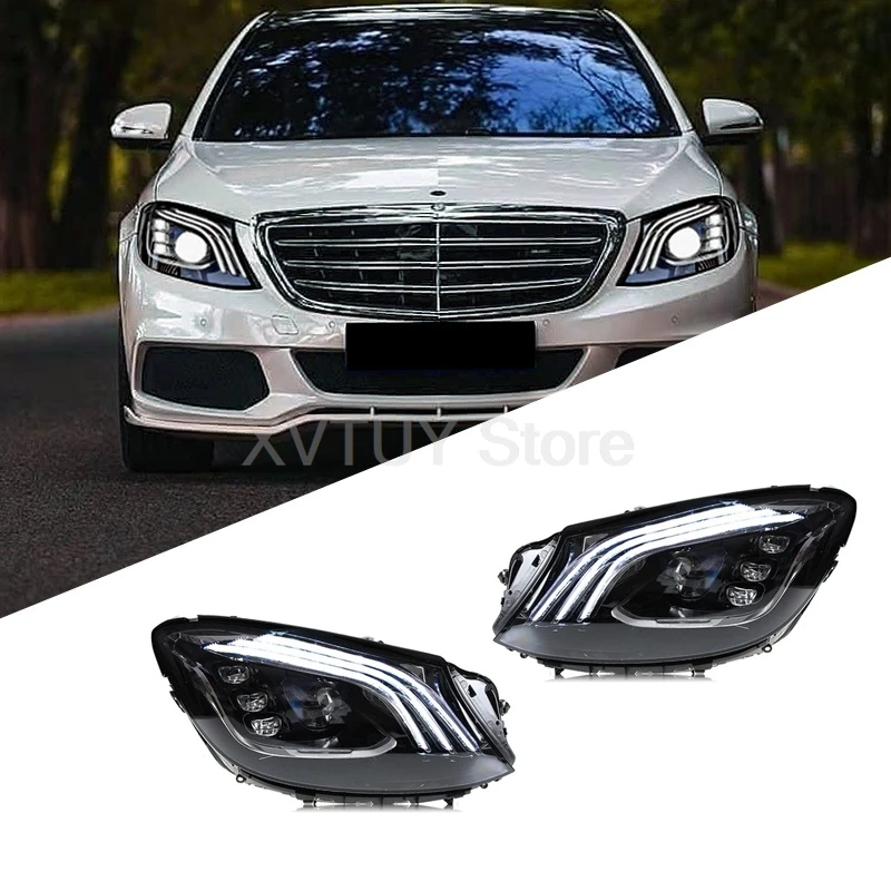 Led Headlights For Benz S-Class W222 2014 2015 2016 2017 Upgrade Led Styling Car Lights Auto Headlamp Assembly Accessories 1Pair