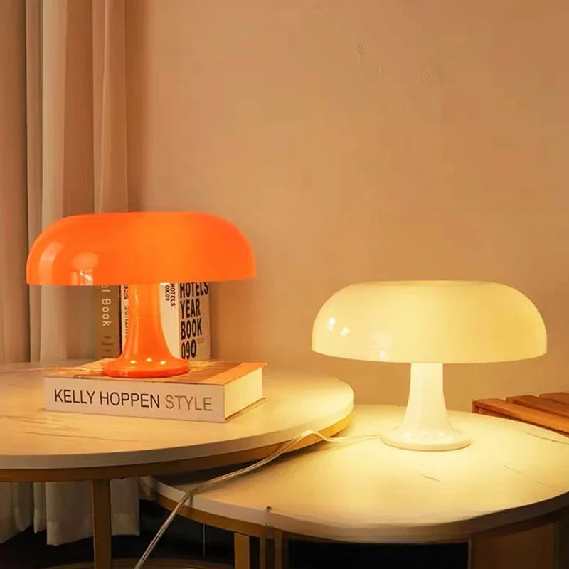 Led Mushroom Table Lamps for Room Decor Portable Hotel Bedroom Bedside Lamp Living Night Light Modern Mushroom Desk Lights