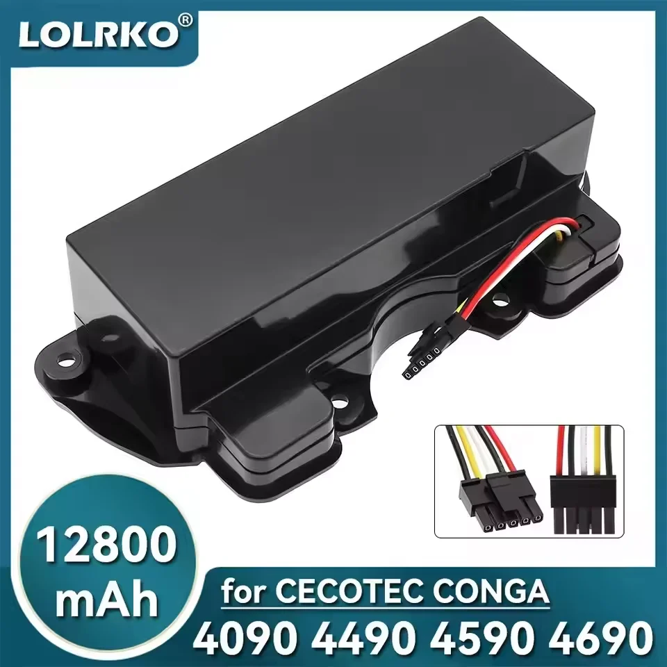 

For CECOTEC CONGA 4090 4490 4590 4690 Robot Vacuum Cleaner Accessories Spare Parts Tool Original 12800mAh Replacement Battery