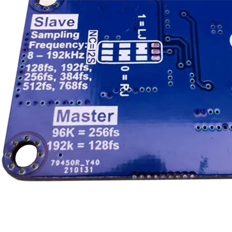 Dlhifi I2S ADC Hifi Audio Acquisition Card Module WM8782S Master Slave Mode Development Board 24BIT 192K 96K 48K Blue 1 Piece