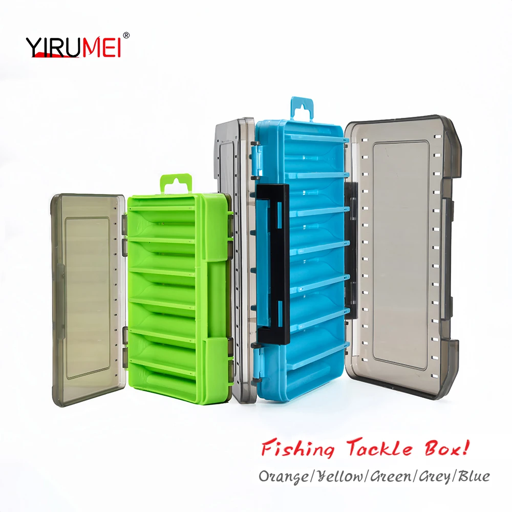 Doublex Sided Fishing Tackle Box 14 Cells Bait Lure Hook Storage Box Fishing Tool Accessories Storage Box For Wobblers