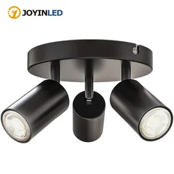 LED GU10 Replaceable Ceiling Light Mount Spotlight Directional Three-head Ceiling Spotlight for Living Room Surface