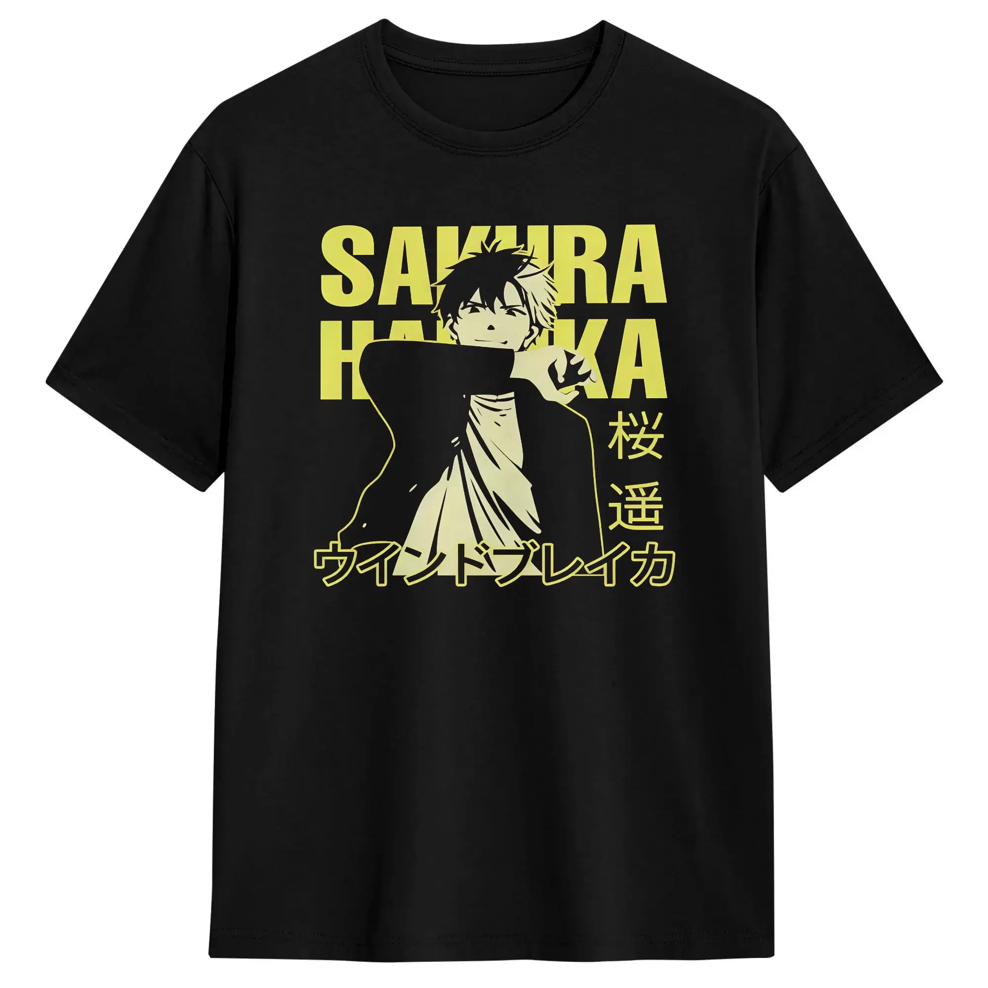 Ren Kaji 100% Cotton T Shirt For Men's Summer Wind Breaker Y2K T Shirts Round Neck Trending Tees Plus Size Hot Sale Clothing