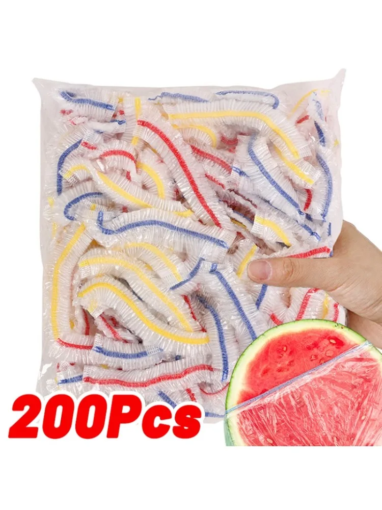 Kolorowa jednorazowa pokrywka na żywność Kuchnia Plastikowa elastyczna folia Pokrowce na żywność Świeża pokrywka Płyta Nylonowe torby do pakowania Torba do przechowywania — zdjęcie 2