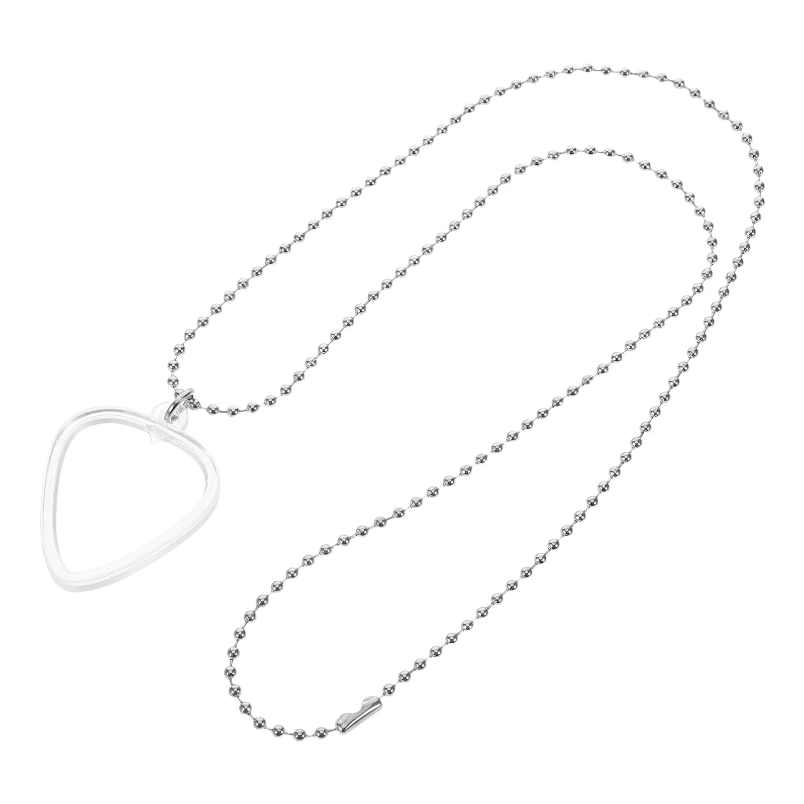 

Guitar Pick Holder Necklace Heart-Shaped Transparent Storage For Electric Acoustic Bass Ukulele Players Pick Display Case