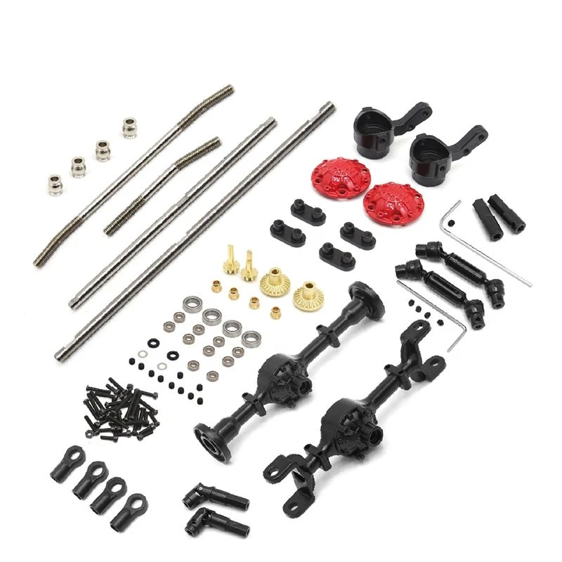 [Buy NEW】 For WPL C14 C24 C34 C44 C54 B14 B24 Metal Front Rear Axle And Drive Shaft Kit 1/16 RC Car Upgrade Parts Accessories A