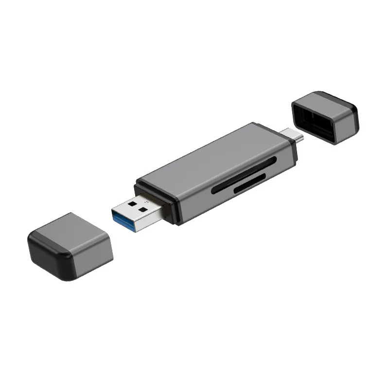 

Устройство для чтения карт памяти 2-в-1 USB 3.2 SD/TF для камер, Type-C, подходит для телефонов и компьютеров