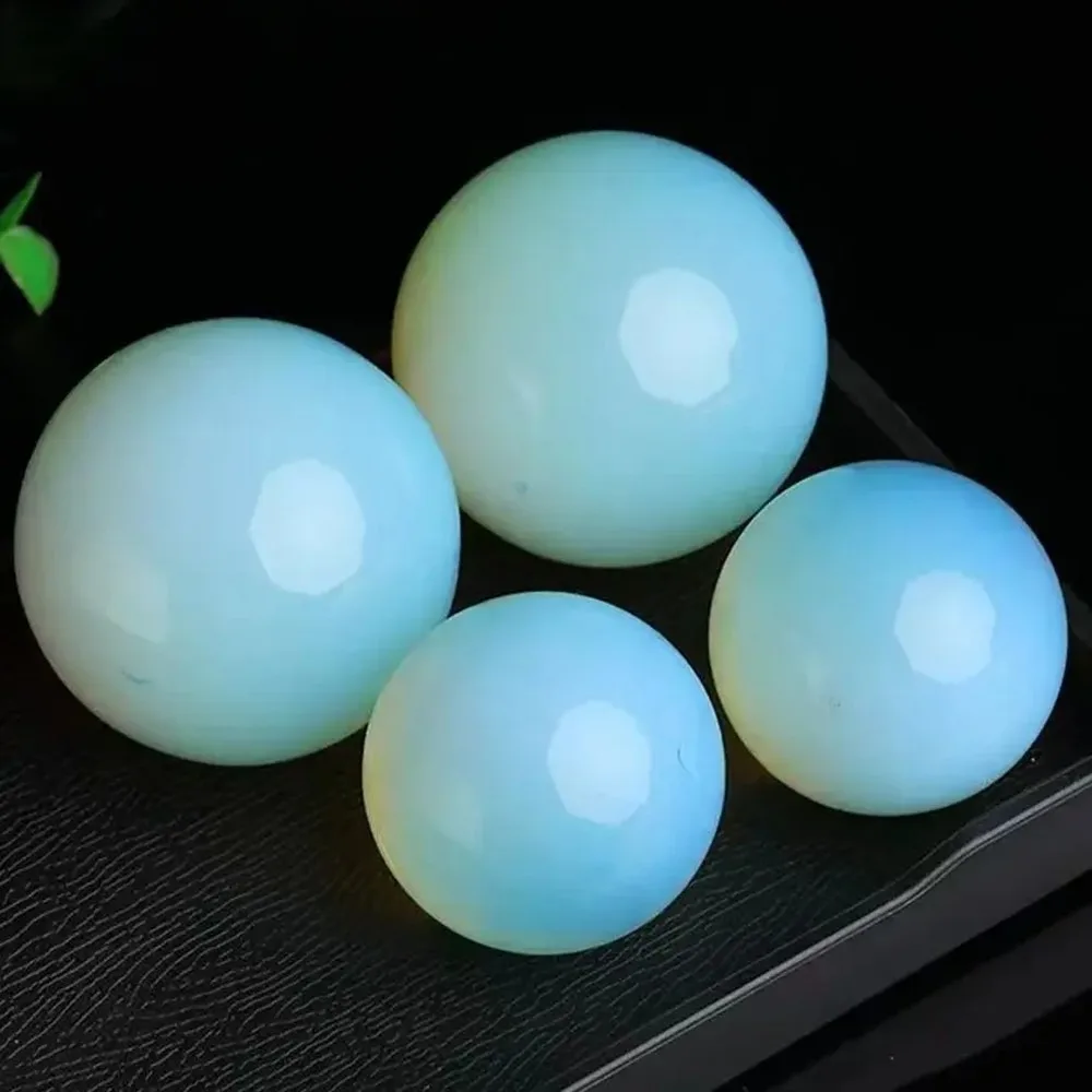 Natural White Opal Crystal Sphere 2cm Healing Stone Ball for Meditation Energy Balancing Spiritual Decor
