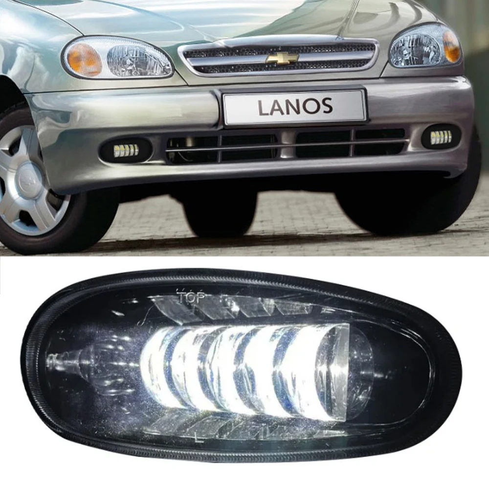 

fog light for car daewoo Chevrolet lanos sens LED DRL Daytime Running Lamp Russian Version Driving fog lights headlights lanos