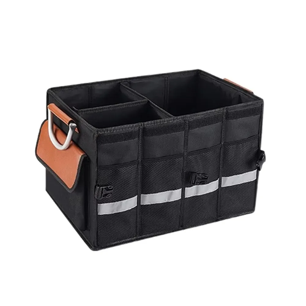 

Universal Oxford Cloth Car Trunk Organizer Foldable with Partition Car Storage Box Large Capacity Portable Storage Organizer