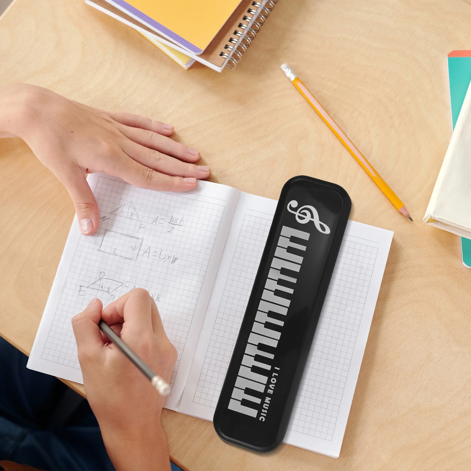 

Steel Keyboard Pencil Case Plastic Stationery Box Large Capacity Organizer Pen Holder Makeup Brushes Storage Multi-Use Pencil