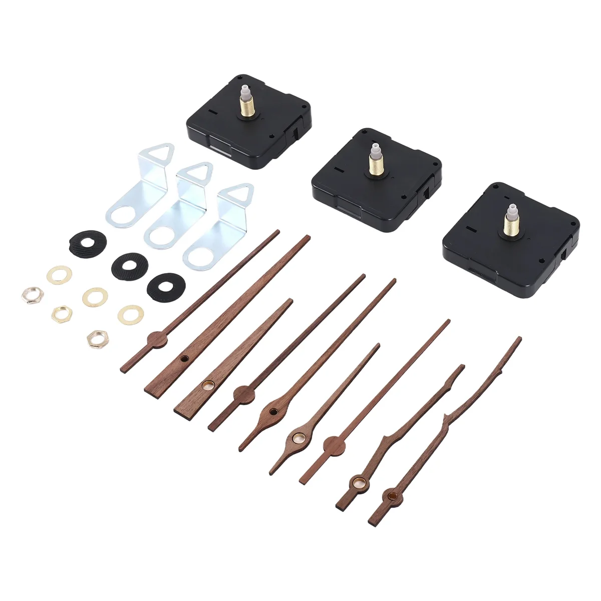 A97G 3 قطعة أجزاء آلية حركة ساعة الكوارتز مع 3 أنواع من خشب الجوز ساعة الأيدي ملحقات الساعة لإصلاح الساعة