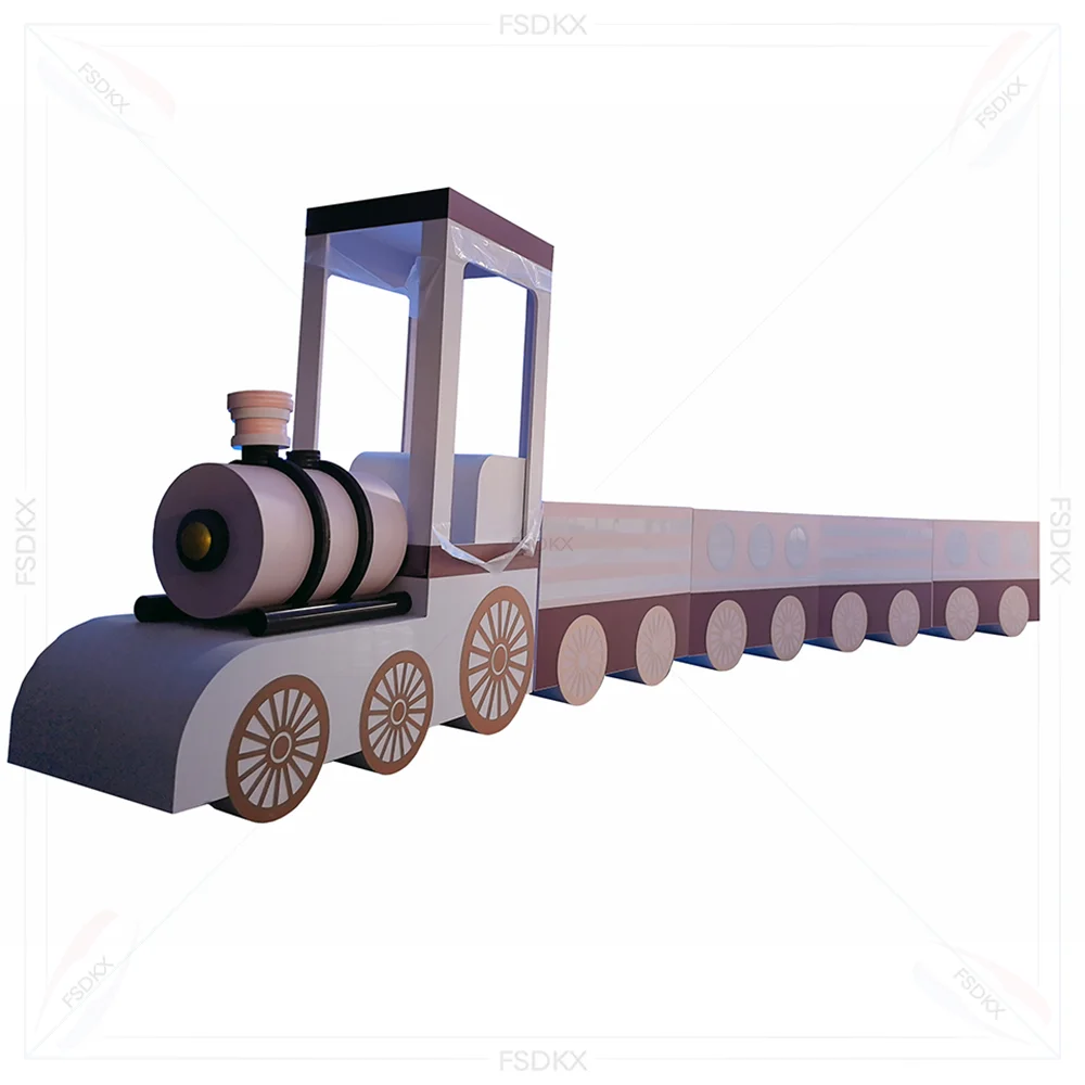 2025 New Design Hot Selling Pvc Dessert Table Display Train Table Set for Party Wedding Christmas Event