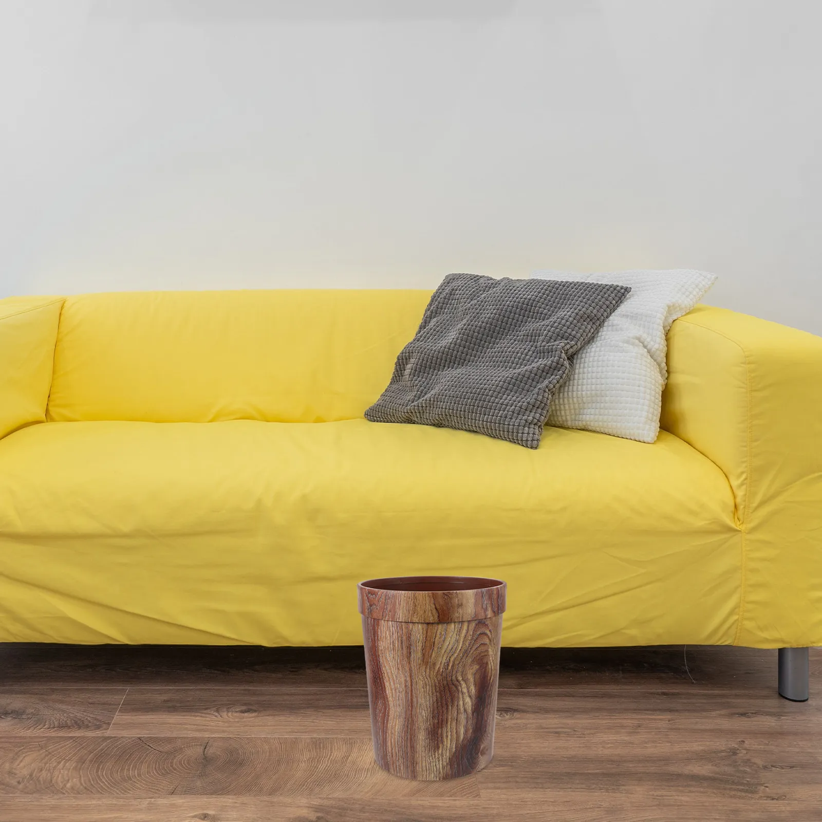 

1 шт. Винтажное мусорное ведро из имитации массива дерева, большой емкости, для дома, элегантная корзина для мусора, для хранения в гостиной