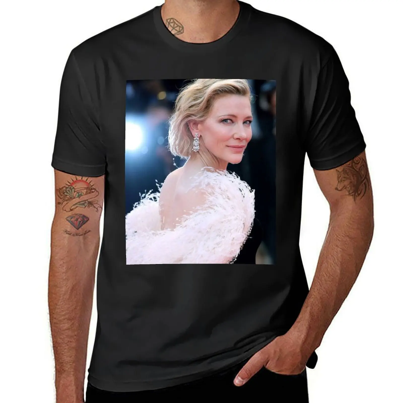 

cate blanchett aesthetic T-Shirt animal prinfor boys oversized for a boy Men's t-shirts