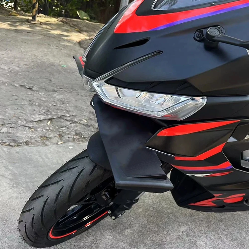 Motorrad Winglet Front Verkleidung Flügel Schutz Abdeckung Für Aprilia RS 457 RS457 RS457 2024 Dekoration Winglets Zubehör Logo