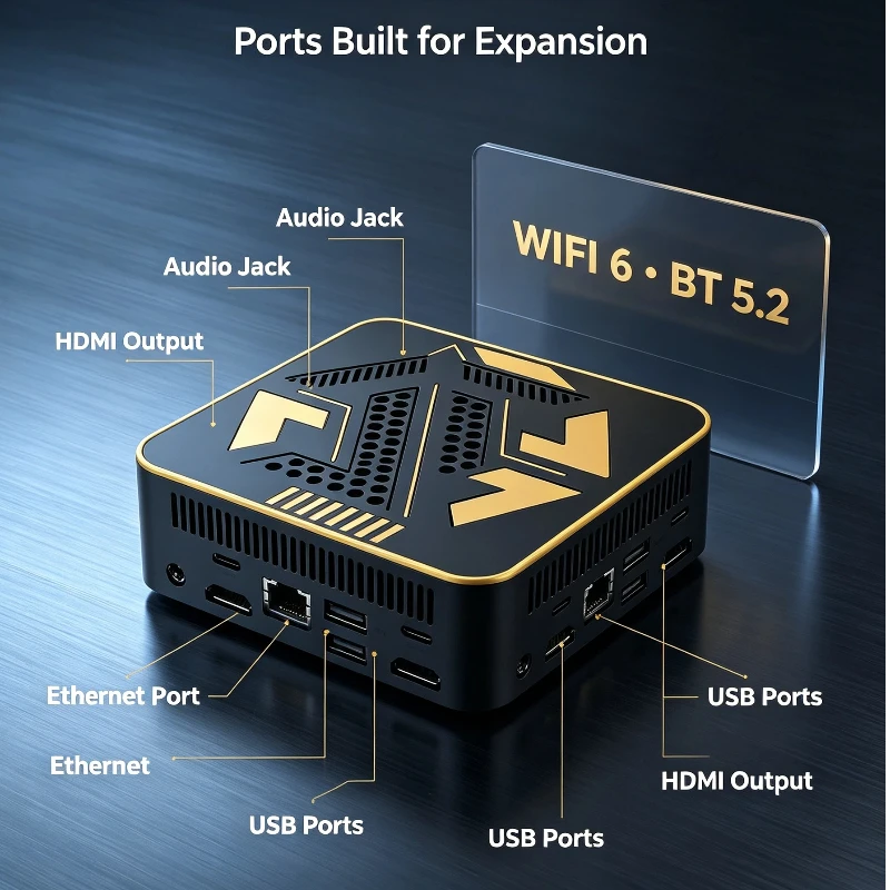 Mini PC High‑Performance Intel i9 10980HK Portable Mini PC 16GB RAM 1TB 2TB SSD WIFI6 BT5.2 4K 60Hz HD Gaming Office Study PC