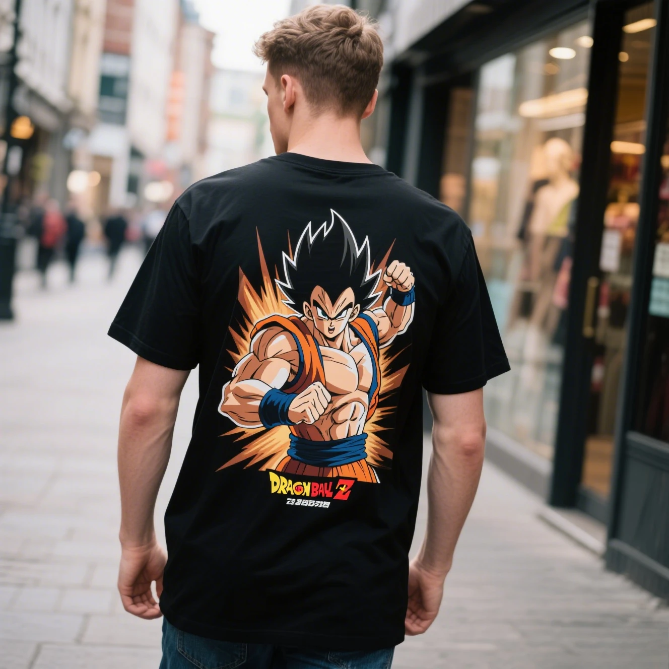 

Summer Pure Cotton Round-neck Short-sleeved T-shirts for Men and Women Are From The Famous Anime "Seven Dragon Balls: Vegeta"