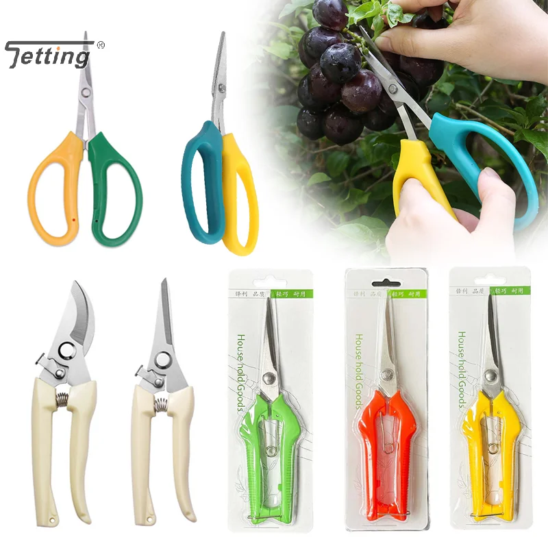 1Pcs Pruning Shear Branch Scissors Stainless Steel Non-Slip Handle Sharp Garden Fruit Tree Pruning Very Sharp Garden Tools