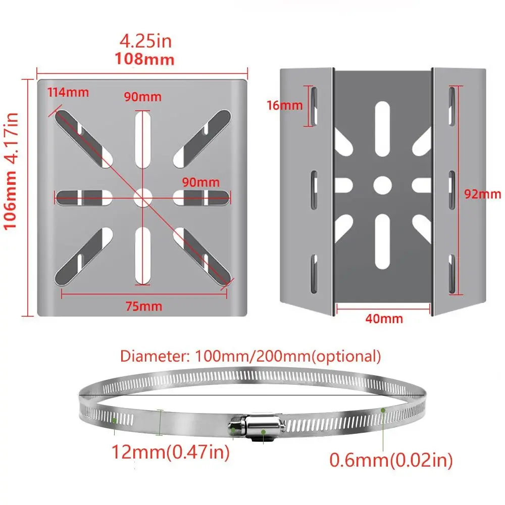 Регулируемые кольца Кронштейны для крепления камеры Нержавеющая сталь Гибкое позиционирование Вертикальные кронштейны для крепления на мачту Надежная стабильность