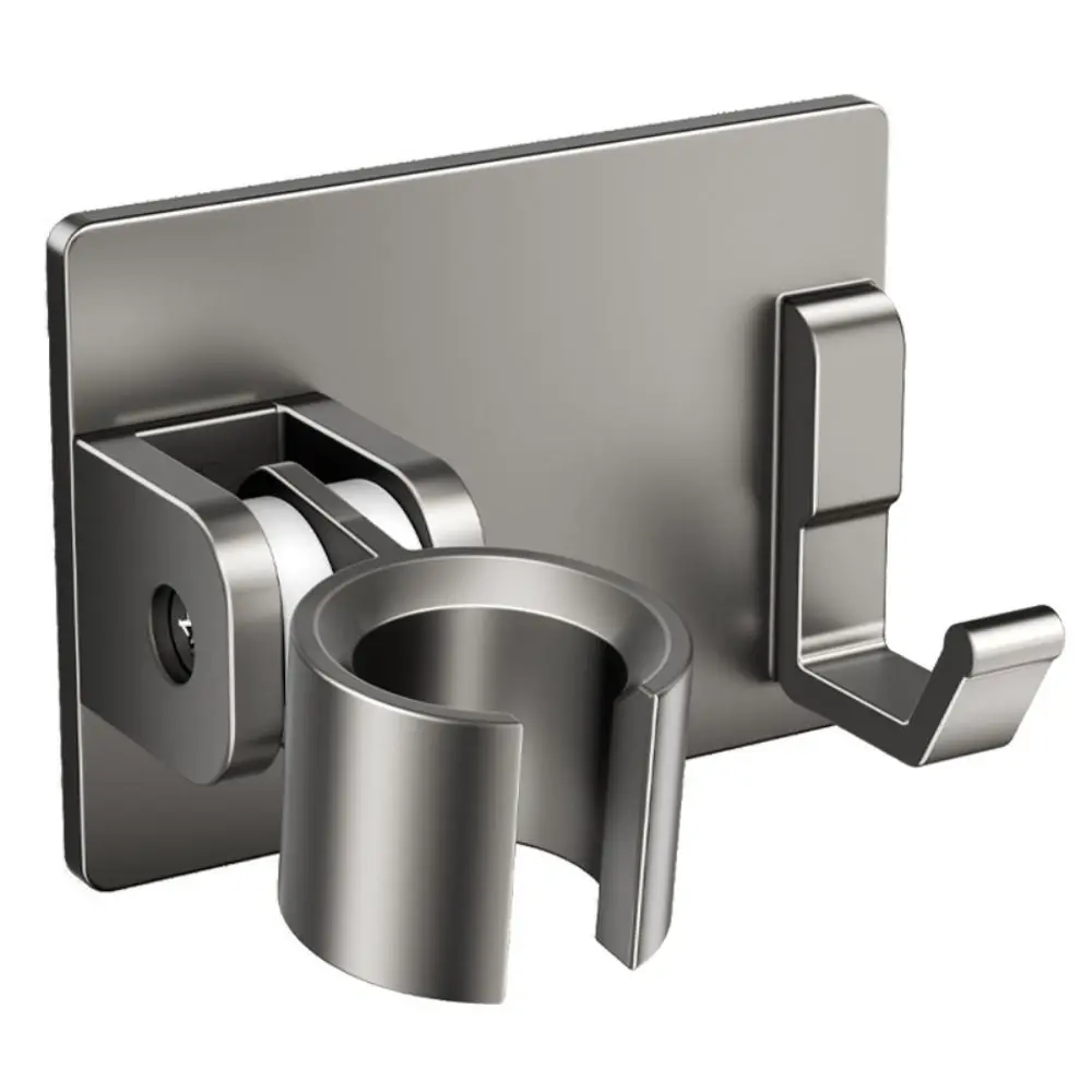 

Wall Mounted Shower Head Holder Punch-free Adjustable Showerhead Bracket with Hook Moisture-proof Bathroom Shower Bracket