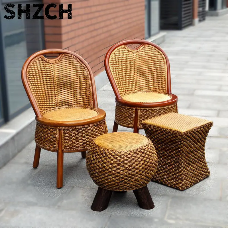 natural-rattan-backrest-dining-chair-round-wicker-stool-for-balcony-solid-wood-single-seat-lightweight-leisure-chair-for-terrace