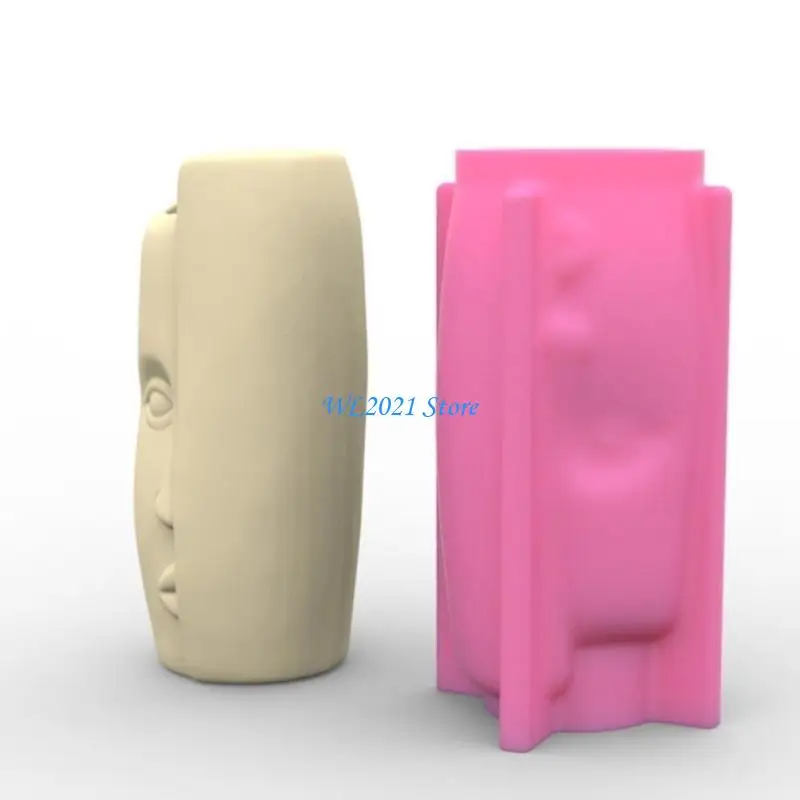 G5GC Flower Pot Mold Silicone Flowerpot Plant Vintage Mould Concrete Cement