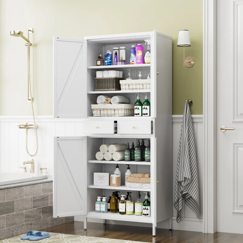 

Household living room storage Dust-proof locker with door Children's multi-layer floor-to-ceiling wrought iron steel locker