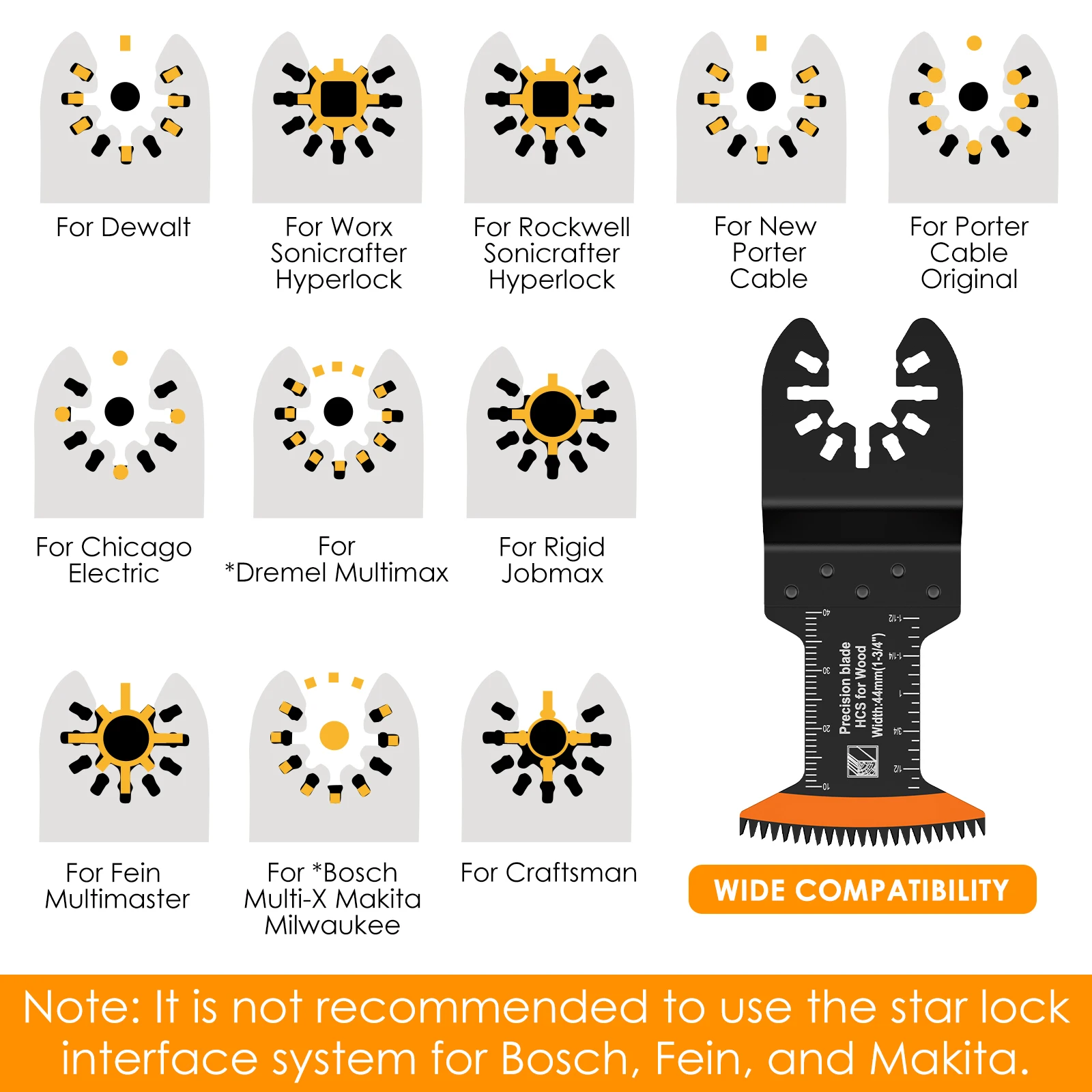 12 ชิ้น Arc Edge Oscillating Saw ใบมีดญี่ปุ่นฟันหลายเครื่องมือใบมีด Bi - Metal Oscillating ใบมีดสําหรับตัดไม้โลหะ