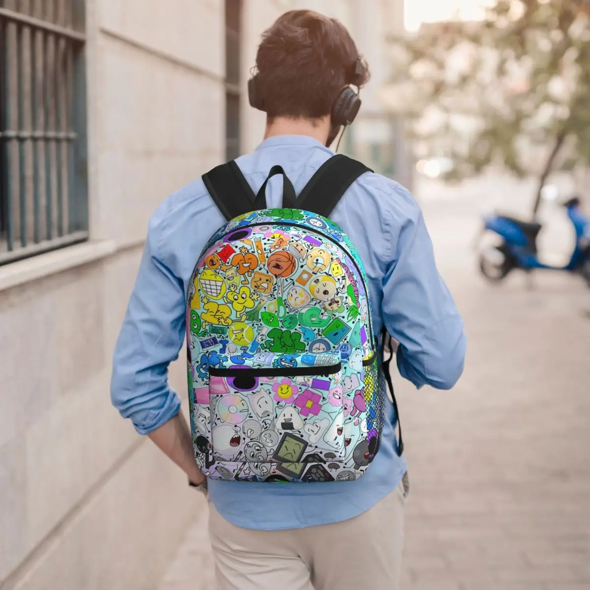 

BFDI All Characters Backpack Boys Girls BookBag Kids School Bag Laptop Shoulder Bags for Men Women