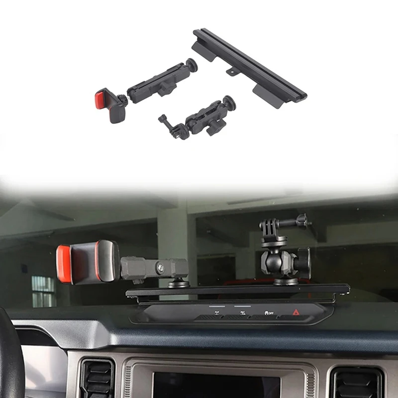 

Dash Phone Holder Camera Mount For Ford Bronco 2021-2024 Expansion Phone Camera Bracket Accessories