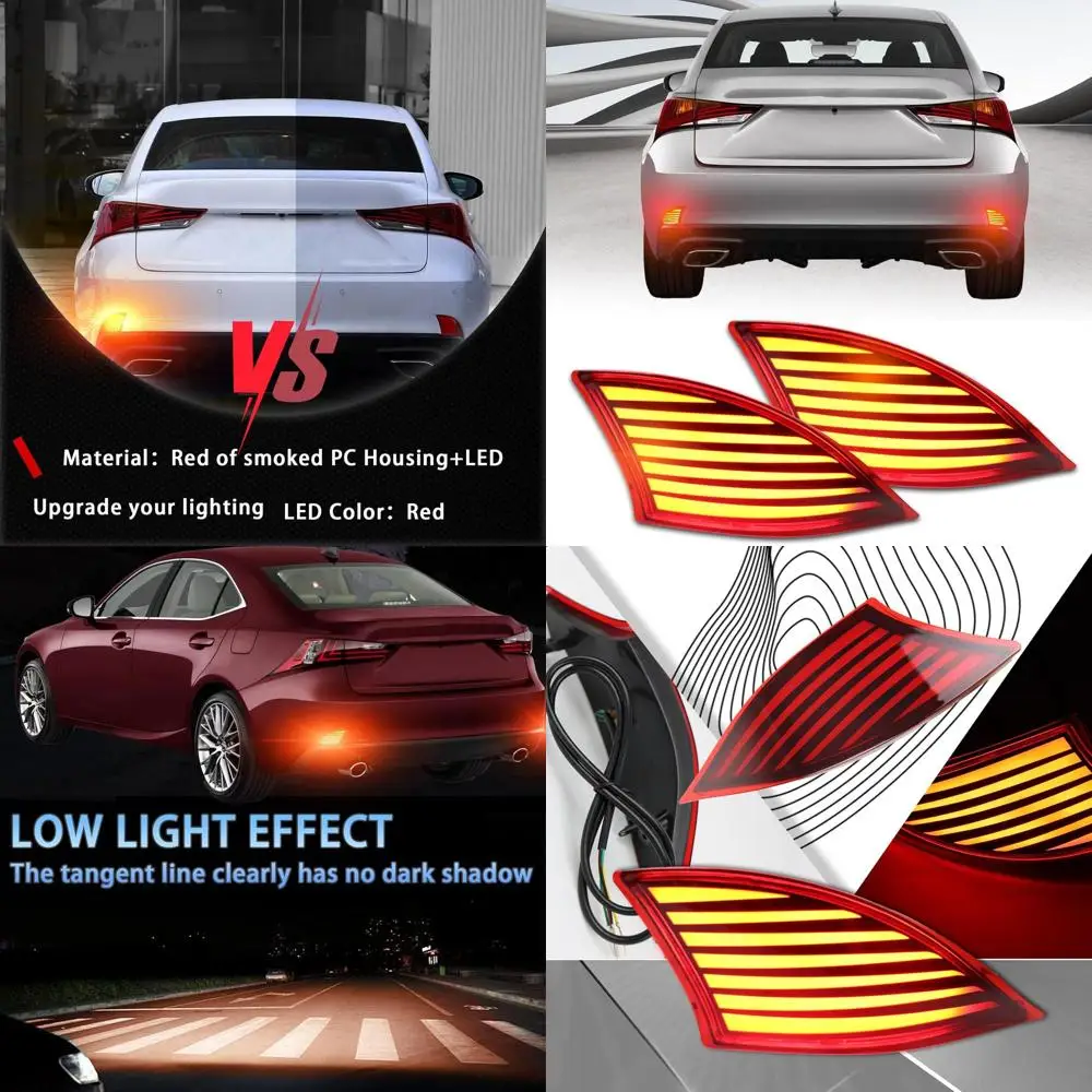 

Upgraded LED Rear Bumper Reflectors with Sequential Turn Signals for Lexus IS Series (Red)
