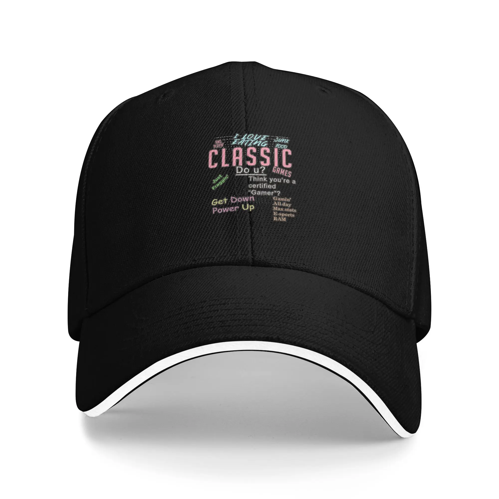 Hot Sale I LOVE EATING junk food AND playing CLASSIC games Baseball Cap  Unisex Hat Women's  Amusement Park Hat Women's
