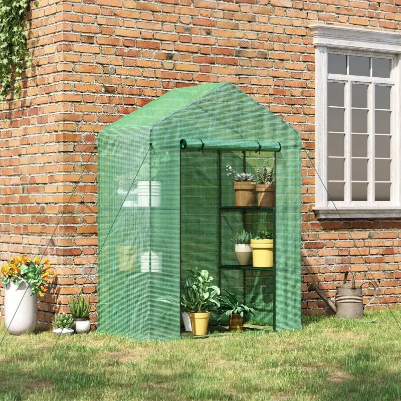 

Cover Greenhouse Greenhouse includes Ground Includes Outdoor Plants Portable Seal Soil Outsunny 5' x 2.5' x 6.5' Mini Walk-in Gr