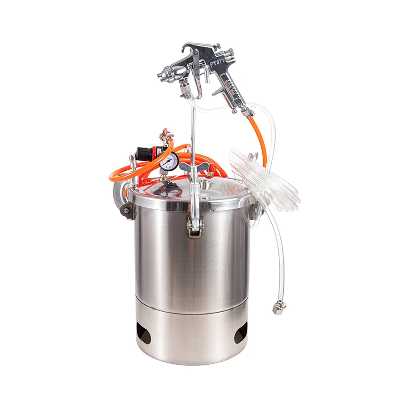 

304 stainless steel water in water sand colorful paint spray gun paint spray gun latex paint sprayer pressure barrel tank