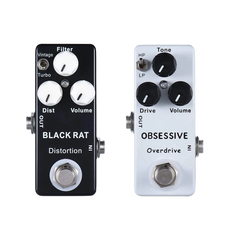 Mosky Black RAT Distortion Mini Guitar Effect Pedal & Mosky Obsessive Compulsive Drive OCD Overdrive