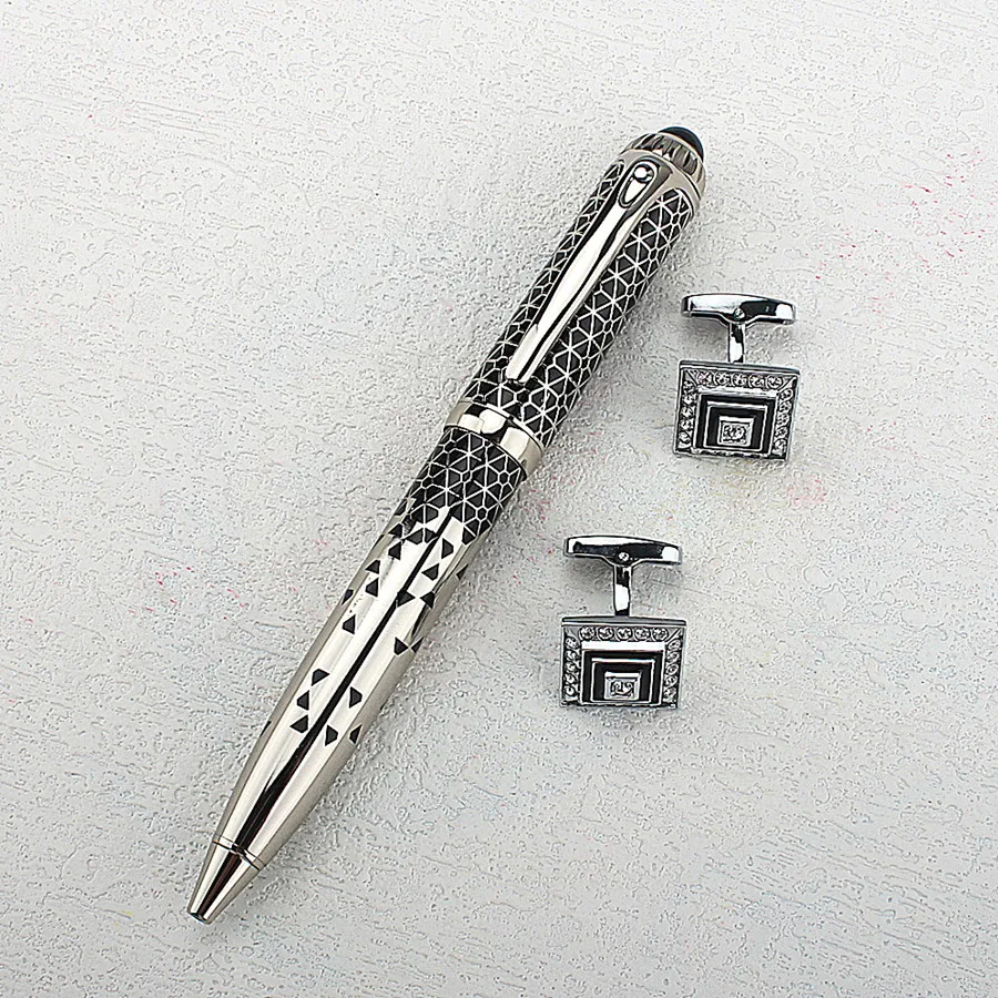 

Twist Metal Ballpoint Pen, Advanced Adult Office Ballpoint Pens Retractable Rotate Metal Rollerball Pens Cufflinks suit
