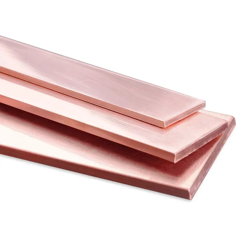 6x20x400mm Pure Copper Strip Red Copper Pad Foil Copper Plate Bar DIY CNC Material 6mm T2 Square 400mm Long image 2