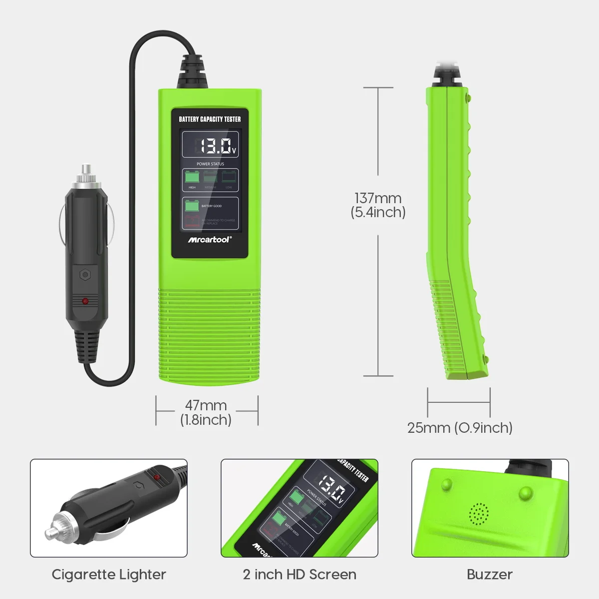 MRCARTOOL B70 Auto Power Kapazität Tester 12V 24V Elektrische System Diagnose Power Scan Tool Auto Batterie Spannung Tester analysator – Detail 7