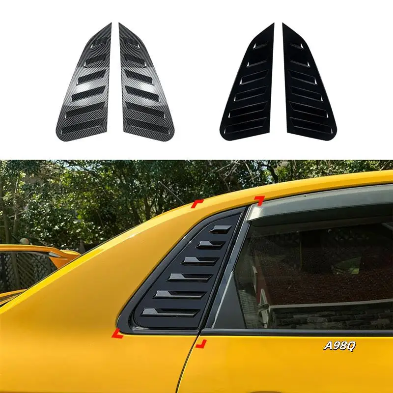 

Car Rear Triangular Window Louvers Shutters Blinds Cover Trim For Subaru Impreza WRX STI 2011-2014 Glossy Black