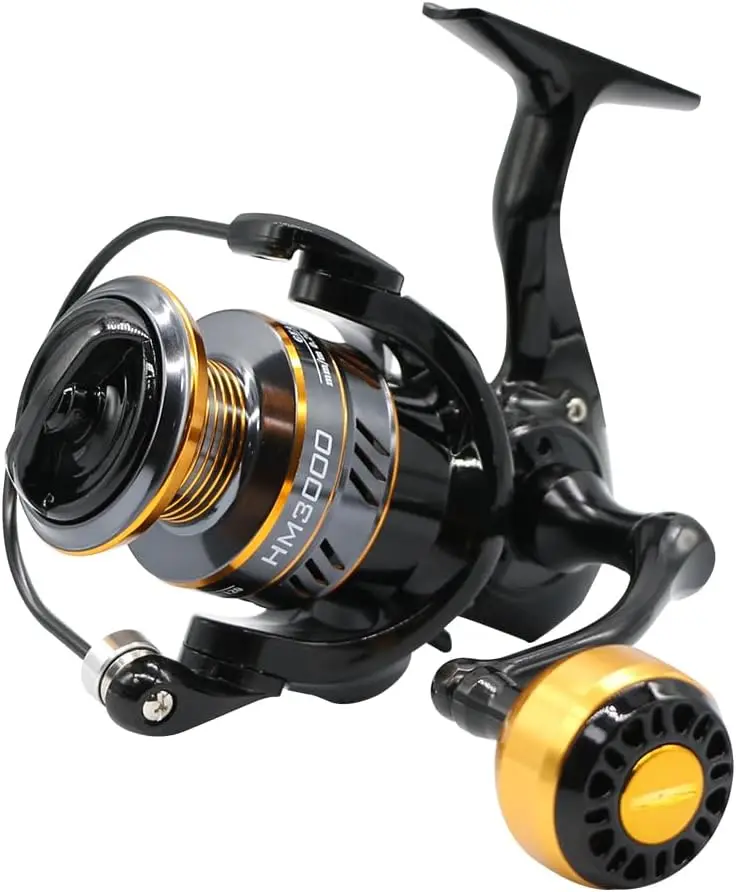 

HM Spinning Reel 1000-7000 for Saltwater 5.2 1 Ratio Lightweight 17.6 Lbs Drag Reliable for All Fishing Conditions
