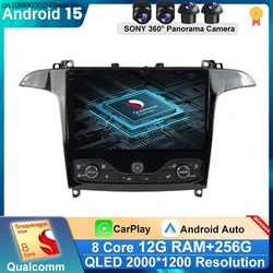 For Ford S Max S-MAX 2006 - 2015 Car Radio Multimedia Player Navigation GPS CarPlay Android 15 Auto Stereo 2 DIN Head Unit DVD