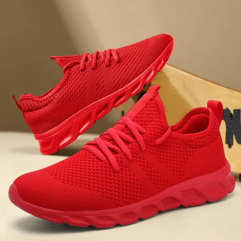Fujeak Spring Summer Casual Shoes Air Breathable Comfortable Momen\'s Sneakers Lace-up Soft Sport Shoe Tennis Zapatos Hombre
