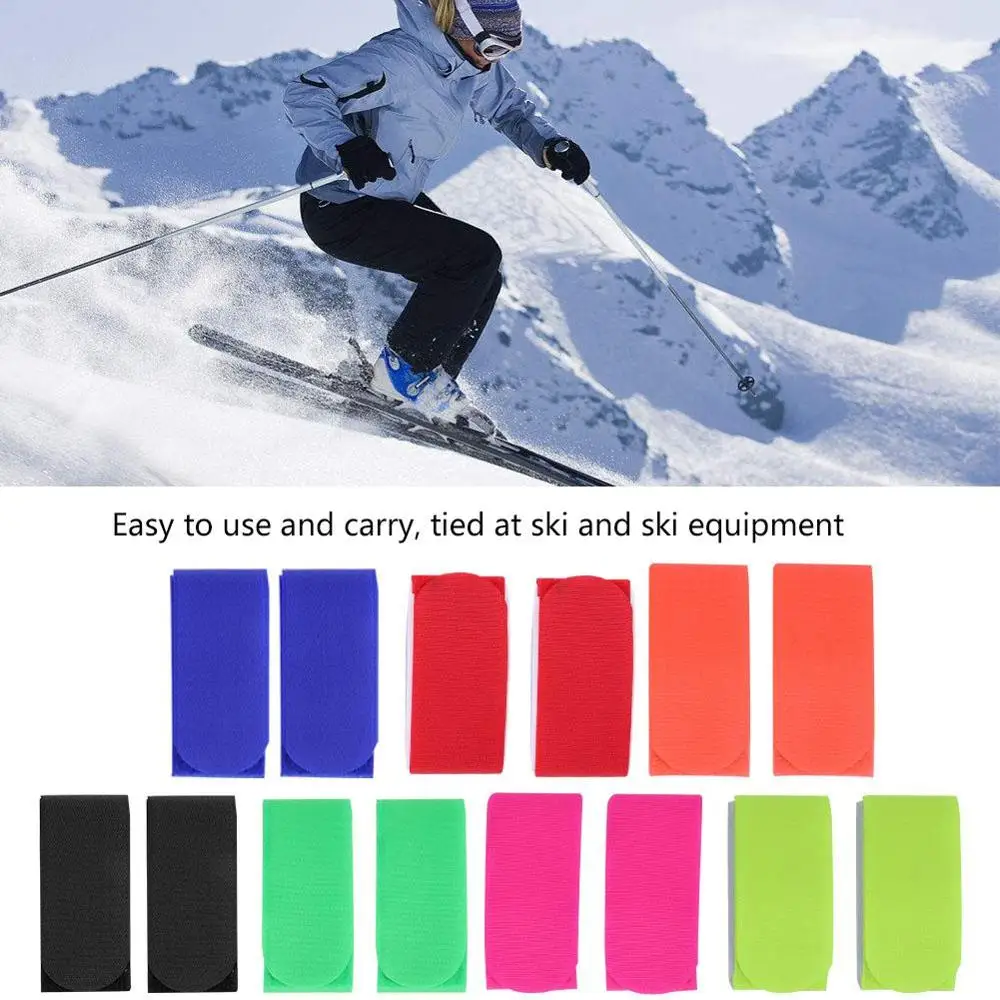 

1Pair Ski Snowboard Bag Carrier Nylon Hook and Loop Strap Supports Ski Snowboard Cross Country Snowboarding Bag Holder Accessory