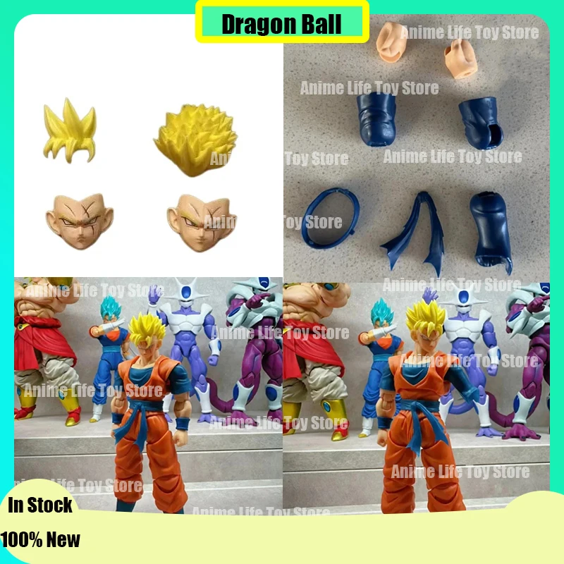 New Dragon Ball S.H.Figuarts Super Saiya SSJ Gohan Goku Heads Accessories Anime Gohan Goku Action Figures Toys Models Gift