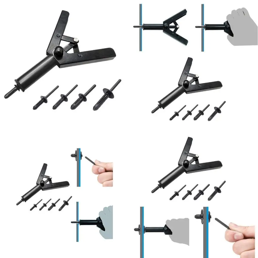 Set 652F/41 pezzi Collezione rivetti fissaggio per rivetti in plastica Sistema funzionamento rapido Applicazioni