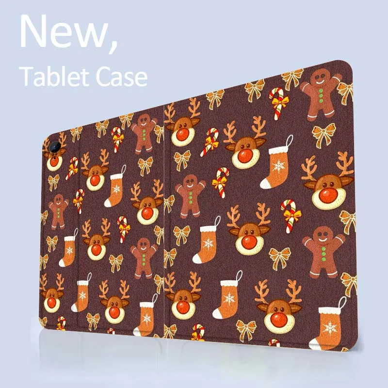 حافظة تابلت بتصميم عنصر عيد الميلاد لهاتف سامسونج جالاكسي تاب A A7 A8 A9 A11 S6 S11 Lite Plus 10.1 10.4 10.5 بوصة #6