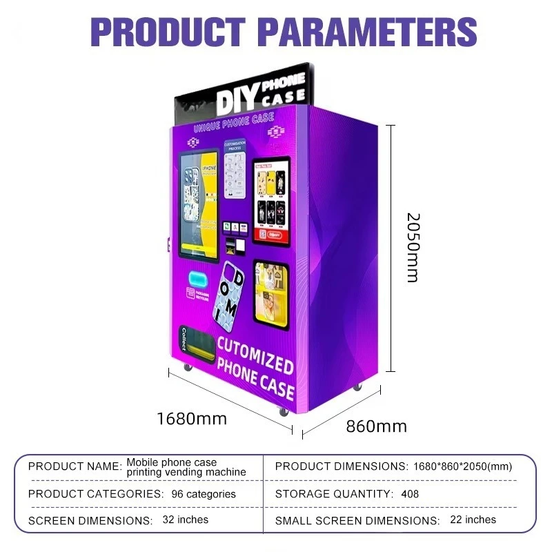 Shopping com um clique máquina de venda automática caso do telefone móvel impressora máquina de venda automática telefone diy