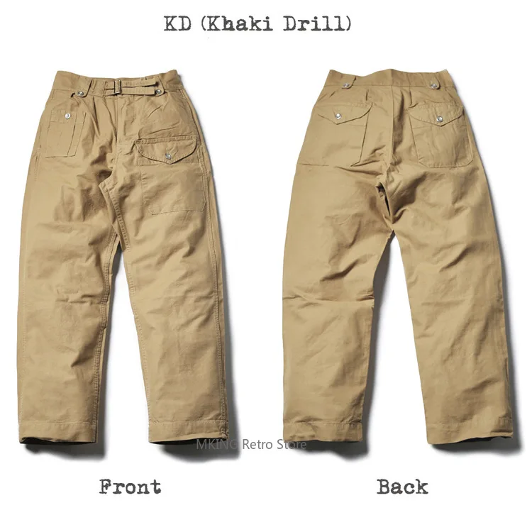 Non Stock 1943 British Army KD สีกากี Vintage กางเกงผู้ชาย Gurkha Gurg กางเกง