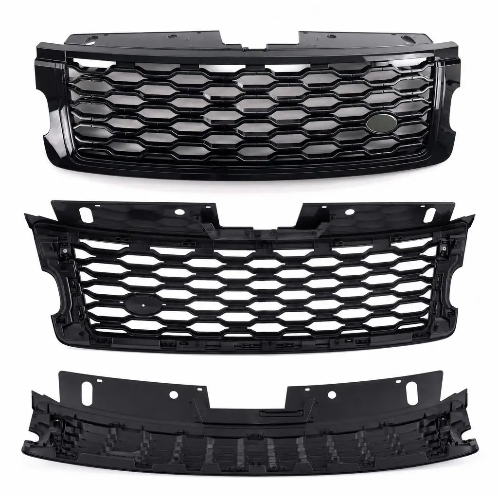 Front Bumper Grille Hood Tuning For Land Rover Range Rover L405 2018-2022 ALR2311ET009 Black Exterior Accessorie